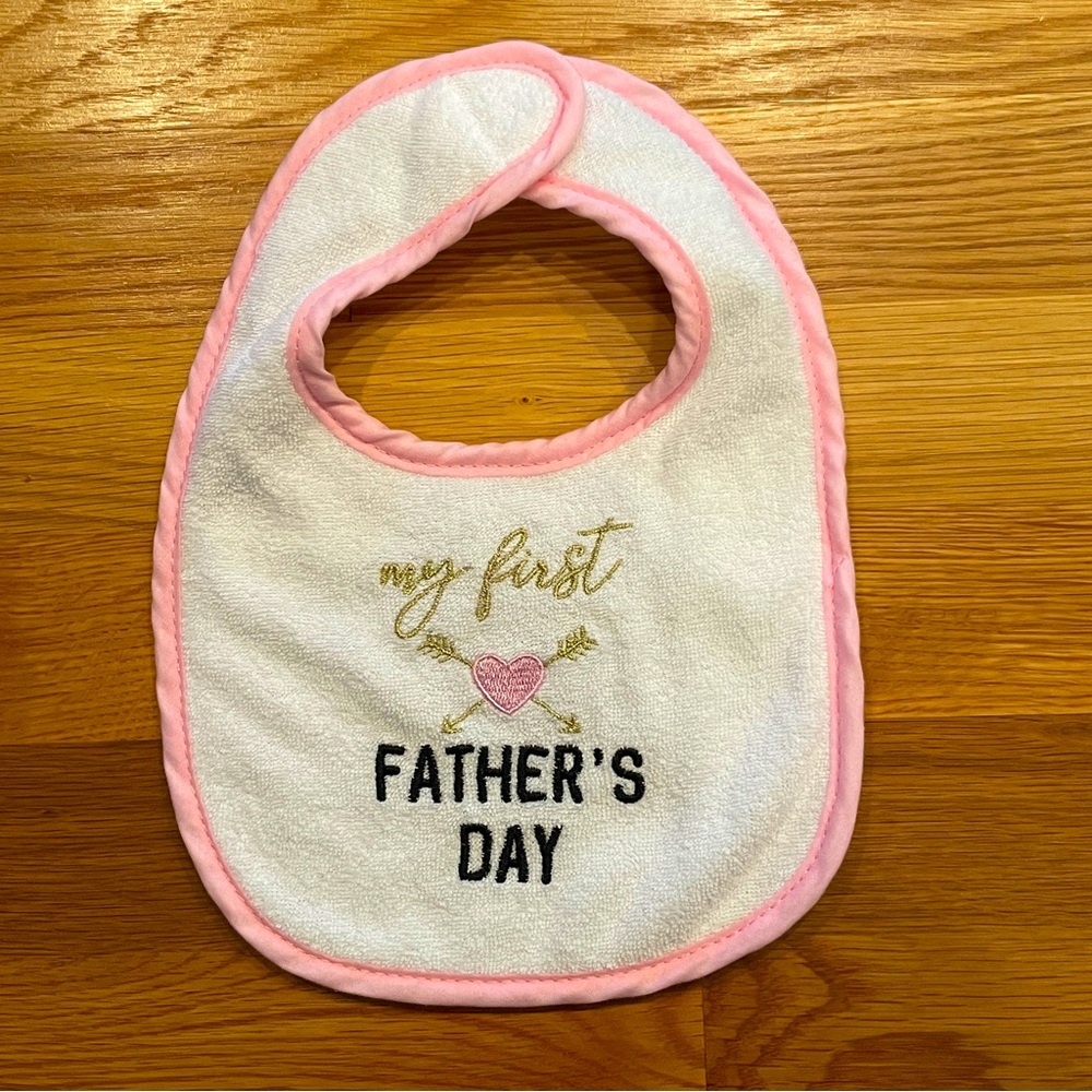 NEW.  HB First Father’s Day bib.  Infants, babies.